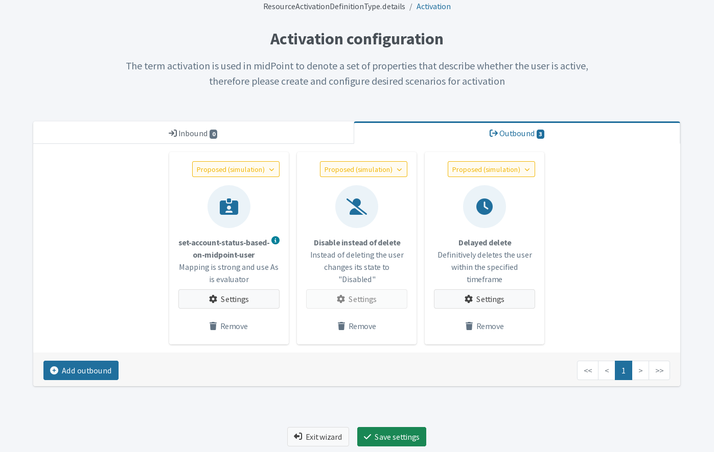 Active Directory outbound activation mappings