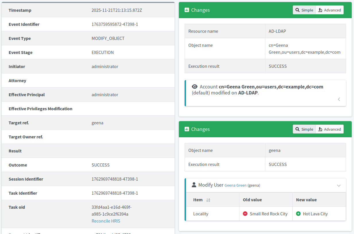 midpoint geena user audit log