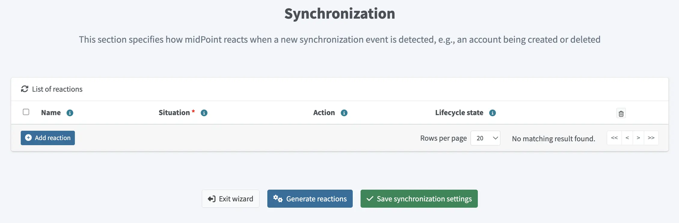 synchronization generate reactions
