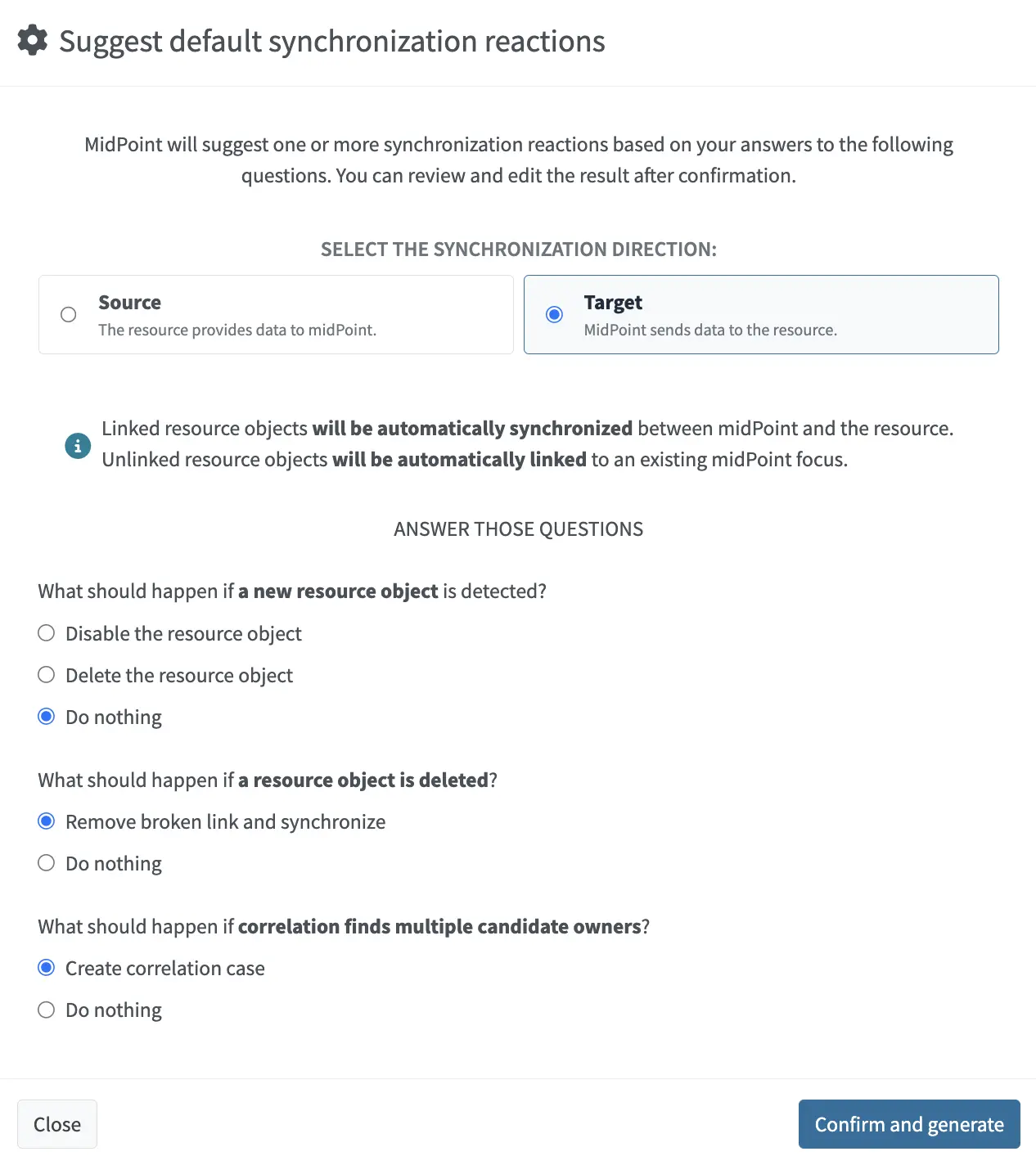 synchronization target