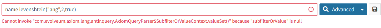 Error cannot invoke subfilter - value is null