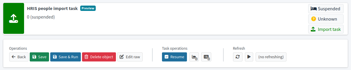 task status top bar