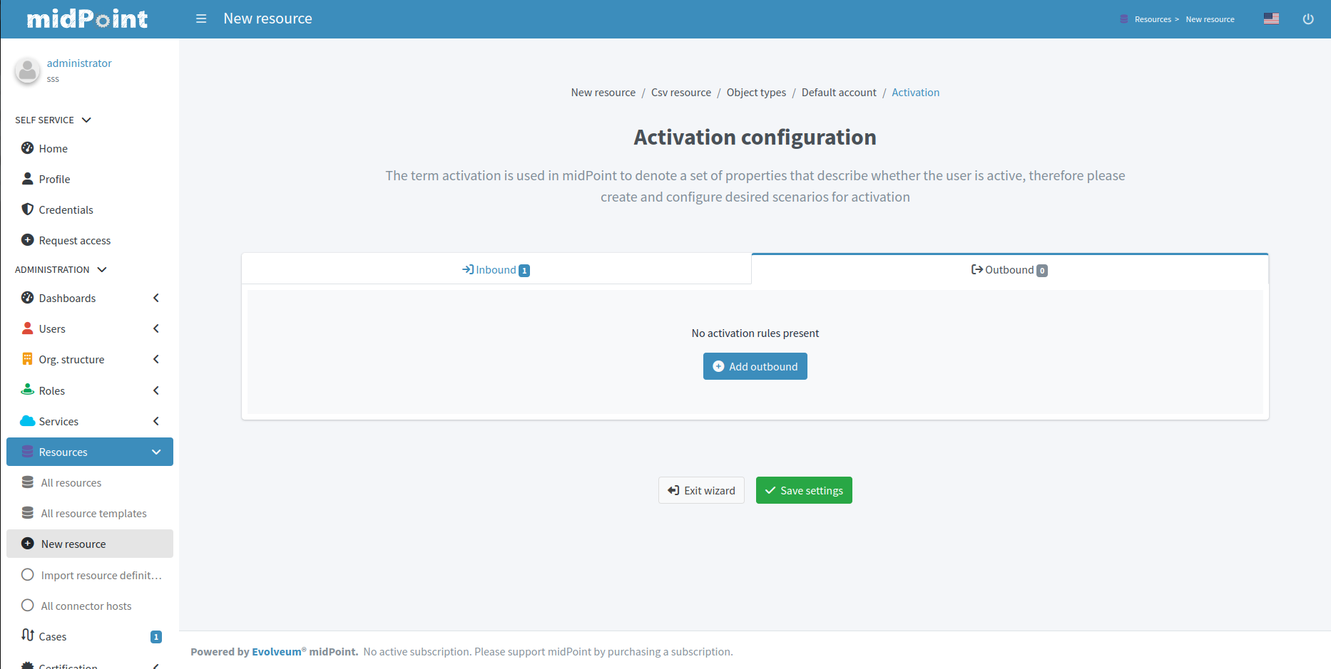 step 6 activation outbounds