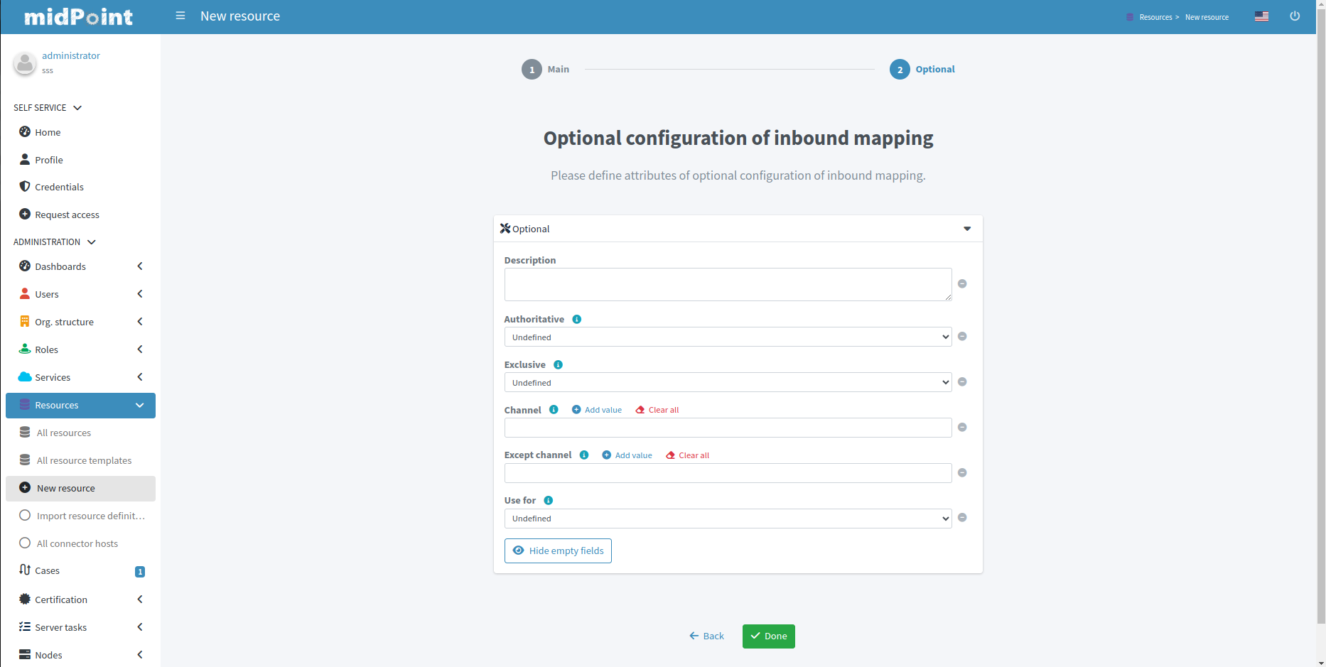 step 2 mappings inbound detail optional