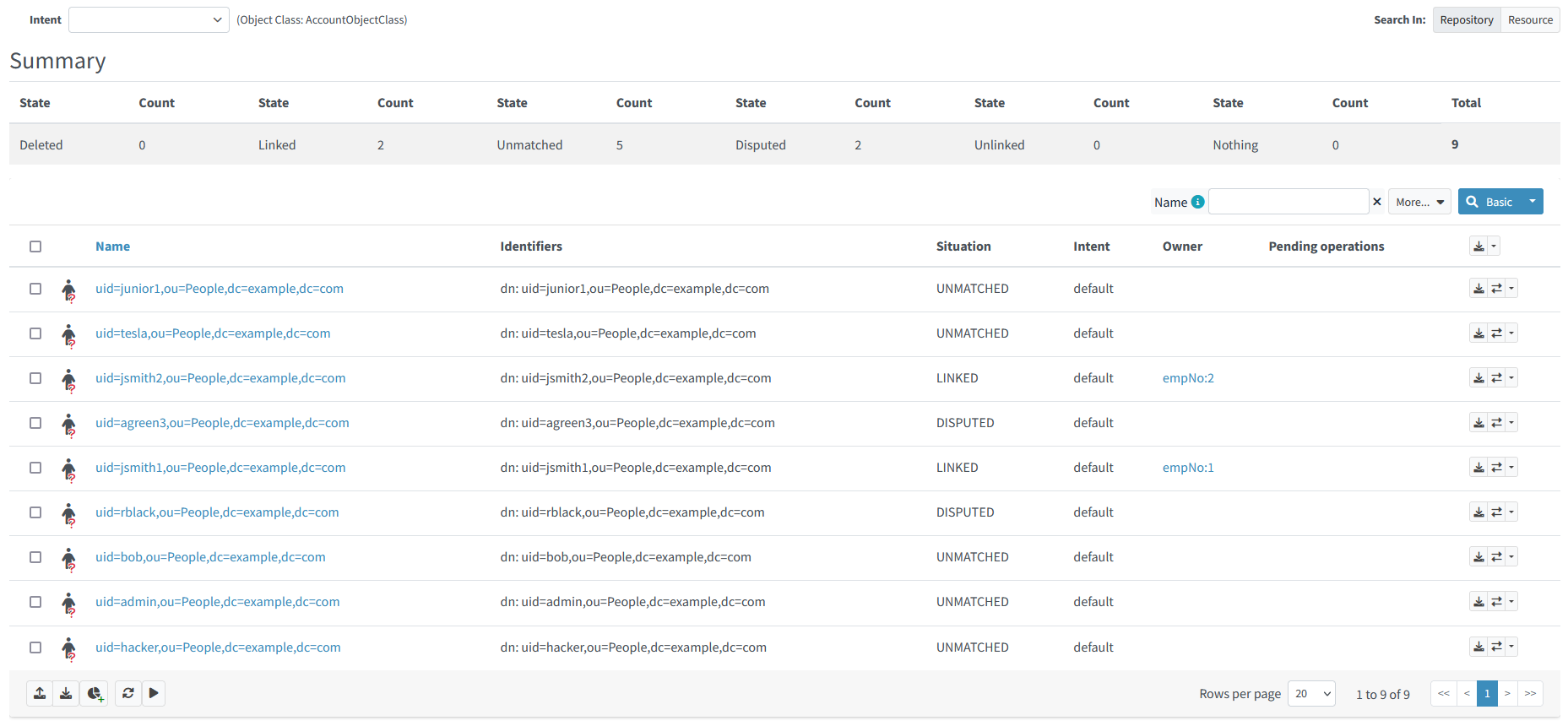 LDAP shadows after the first import