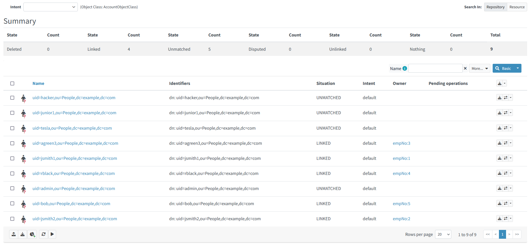 LDAP shadows after the second import