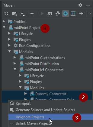 mp idea unignore maven projects